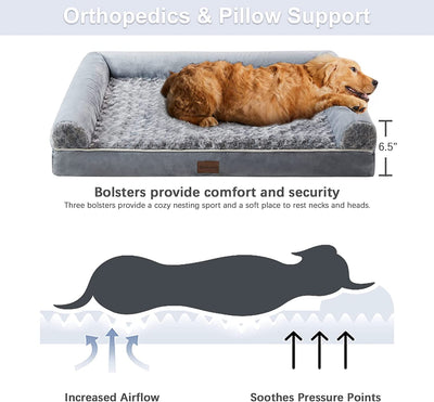 Orthopedic Dog Bed With Back Support