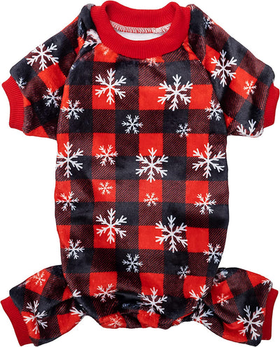 Plaid Snowflake Pattern Cute Warm Dog Pet Apparel for Cold Weather